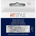 Haken en Ogen Nr.1 Zilver - 12 stuks 