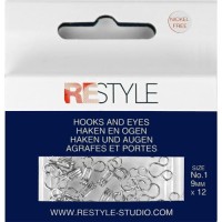 Haken en Ogen Nr.1 Zilver - 12 stuks 