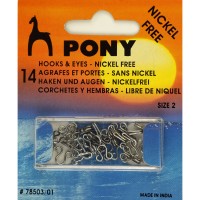 GOEDKOOP: Haken en Ogen Zilver - 14 stuks