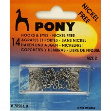 GOEDKOOP: Haken en Ogen Zilver - 14 stuks