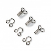 Haken en Ogen Nr.1 Zilver - 12 stuks 