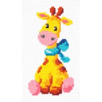 Goedkoop borduurpakket met telpatroon - Geinige giraffe - false