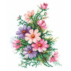 Goedkoop borduurpakket met telpatroon - Cosmea OP=OP