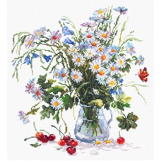 Madeliefjes en Bluebells - Borduurpakket met telpatroon