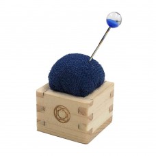 Speldenkussen Luxe Hout Mini Blauw