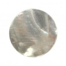 Knoop parelmoer glad - Wit 20mm - Per stuk