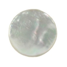 Knoop parelmoer glad - Wit 22mm - Per stuk