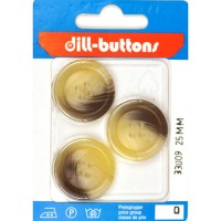 Knoop beige 25 mm - 3 stuks