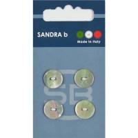 Knoop parelmoer 2 gaats 12,5mm - 4 parelmoerknoopjes 