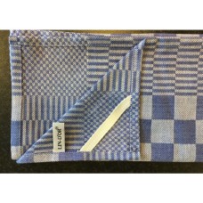 Theedoek Ruit Blauw - Prima droogdoek 100% katoen 