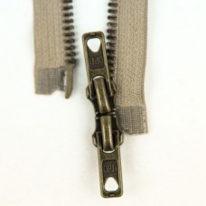 OPRUIMING: Rits dubbel deelbaar 2 schuivers  - Beige, 30cm