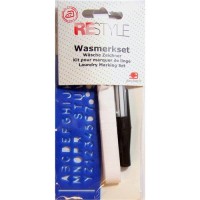 Wasmerk Set - Merk jouw wasgoed met handige sjabloon Wasmerk Set - Merk jouw wasgoed met handige sjabloon