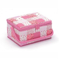 Naaimandje Patchwork - Stoffen naaibox met hengsel