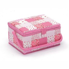 Naaimandje Patchwork - Stoffen naaibox met hengsel