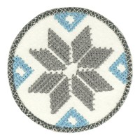 Strijkembleem - Opstrijkbare kledingapplicatie Winterbloem