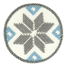 Strijkembleem - Opstrijkbare kledingapplicatie Winterbloem