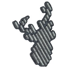 Strijkembleem - Opstrijkbare kledingapplicatie Hertenkop