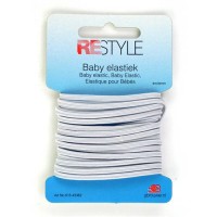 Zacht baby-Kleuterelastiek 4mm Wit - 4 meter 