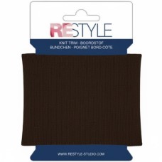 Boordstof Ribbel Fijn Bruin 1,10m - Voor boord en manchetten 