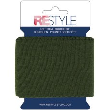 Boordstof Ribbel Fijn Groen1,10m - Voor boord en manchetten Boordstof Ribbel Fijn Groen1,10m - Voor boord en manchetten