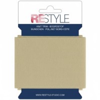 Boordstof Ribbel Fijn Beige 1,10m - Voor boord en manchetten 