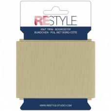 Boordstof Ribbel Fijn Beige 1,10m - Voor boord en manchetten 