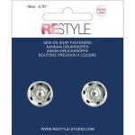 Drukknopen vernaaibaar zilver 18mm - 2 stuks 