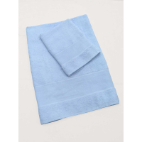 Handdoek Set met Borduurrand Pastelblauw