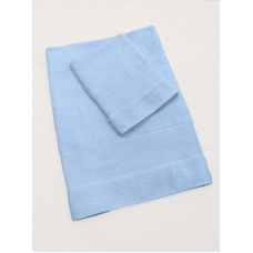 Handdoek Set met Borduurrand Pastelblauw
