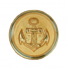Knoop goud anker MAT 22 mm - Per stuk- Per stuk