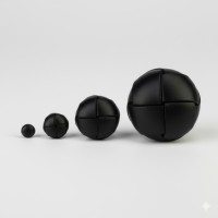 Leren Knoop Zwart - Per stuk p.s. - Kies een maat Leren Knoop Zwart - Per stuk p.s. - Kies een maat