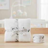 OP=OP: Lint Hello Baby Grijs - Per meter