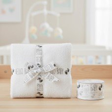 OP=OP: Lint Hello Baby Grijs - Per meter