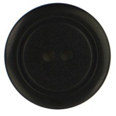 OPRUIMING: Knoop Zwart 19mm - 2-gaats, 6 stuks - LAATSTE STUKS