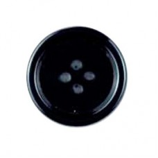 Knoop Zwart 25mm - 4-gaats, per stuk