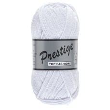 Lurex Garen Wit - Brei/haakgaren katoen met glinsterdraad