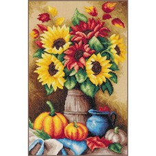 Borduurpakket met telpatroon - Herfst Stilleven