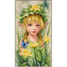Borduurpakket met telpatroon - Lily crowned fairy Borduurpakket met telpatroon - Lily crowned fairy