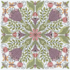 Borduurpakket met telpatroon - Bloeiende bloemen
