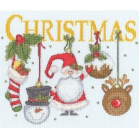 Borduurpakket met telpatroon - It must be Christmas