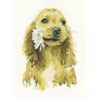 Borduurpakket met telpatroon - Cocker Spaniel