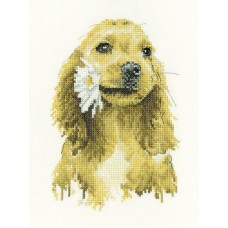 Borduurpakket met telpatroon - Cocker Spaniel