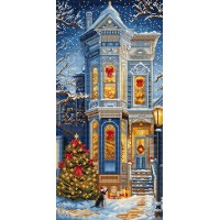 Borduurpakket met telpatroon - Victoriaanse Kerst