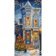 Borduurpakket met telpatroon - Victoriaanse Kerst