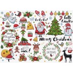 Borduurpakket met telpatroon - Sampler voor Kerst