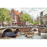 Borduurpakket met telpatroon - Amsterdam