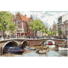 Borduurpakket met telpatroon - Amsterdam