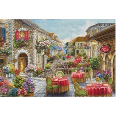 Borduurpakket met telpatroon - Fiori Caffes