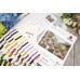 Borduurpakket met telpatroon - Fiori Caffes