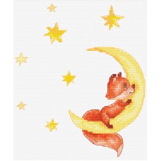 GOEDKOOP: Borduurpakket Baby Vosje 3 - Incl borduurgaren en stof 